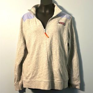 • Vineyard Vines Quarter Zip Pullover Gray and Blue